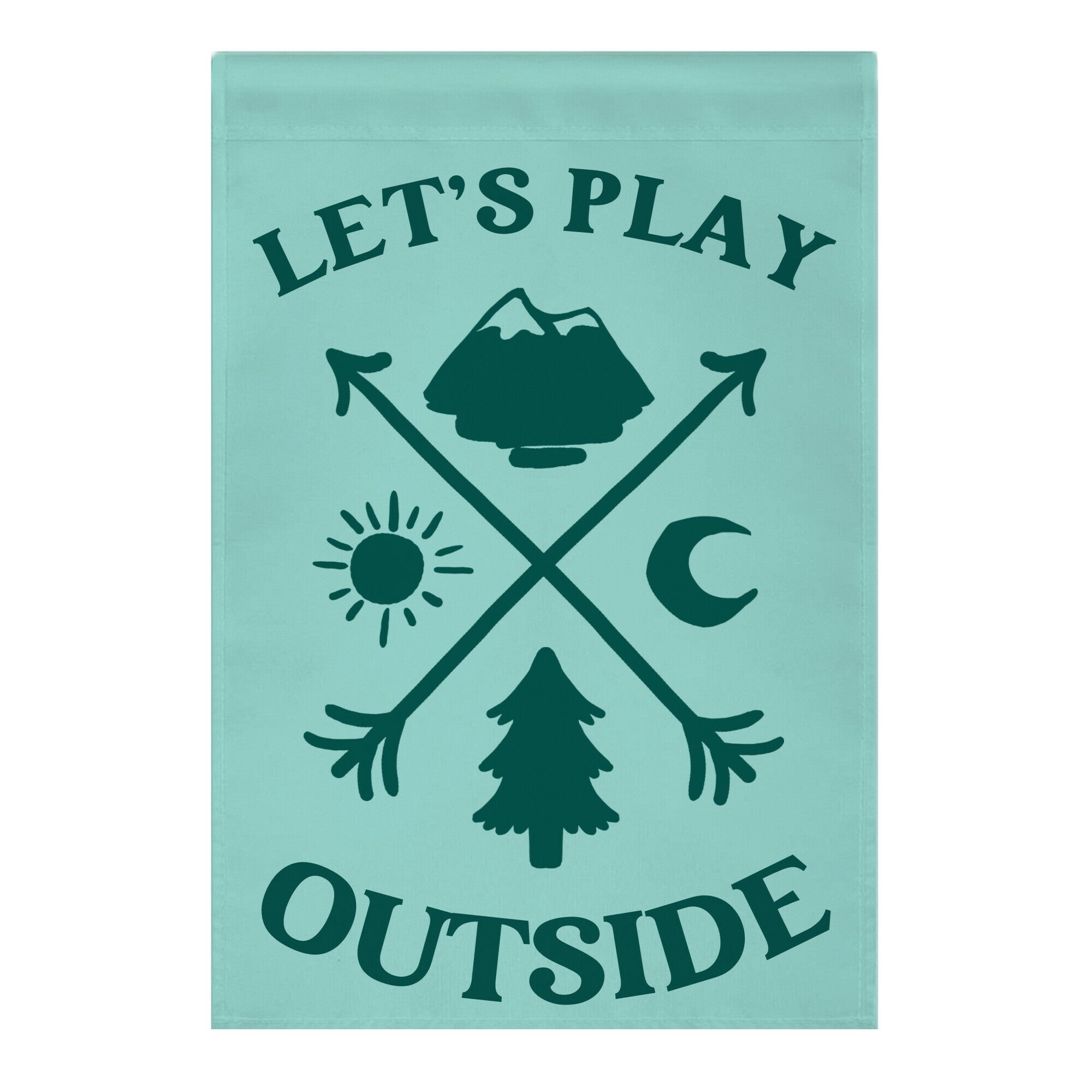 Let's Play Outside Garden Flag